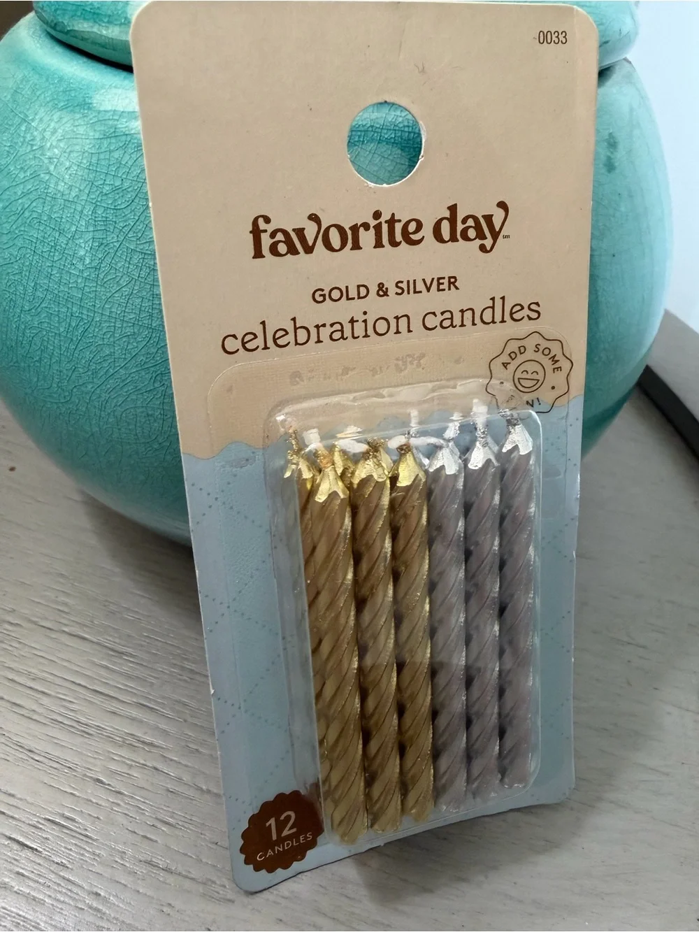 Gold & Silver Celebration Candles - Pack of 12